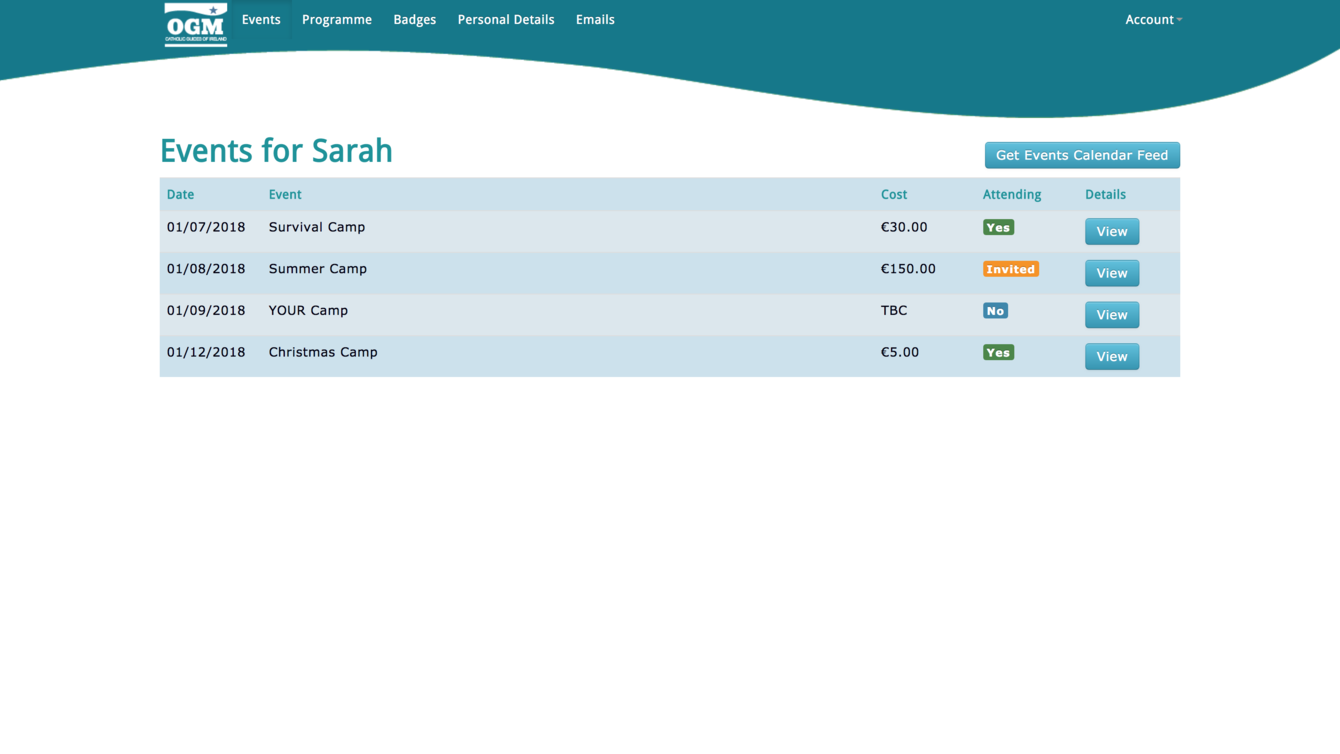 Online Guide Manager (OGM): Home